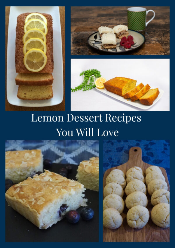 A selection Lemon Dessert Recipes in a collage post